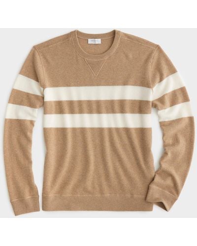 Todd Synder X Champion Cashmere Stripe Sweatshirt - Natural