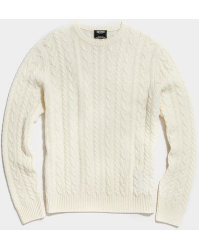 Todd Synder X Champion Lambswool Cable Crew - White