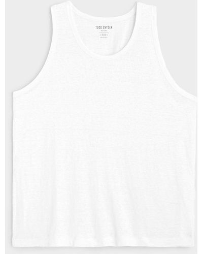 Todd Synder X Champion Linen Tank Top - White