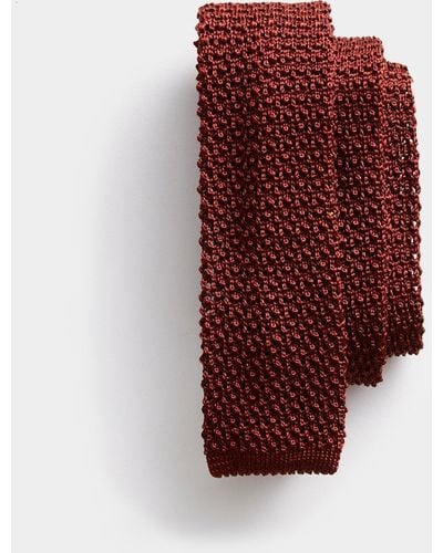 Mens Red Knitted Ties