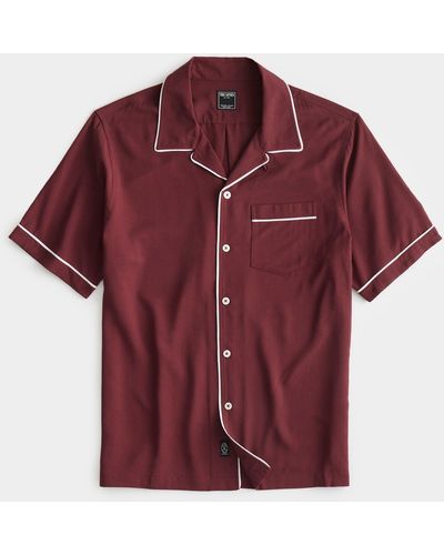 Todd Synder X Champion Japanese Tipped Rayon Lounge Shirt - Red