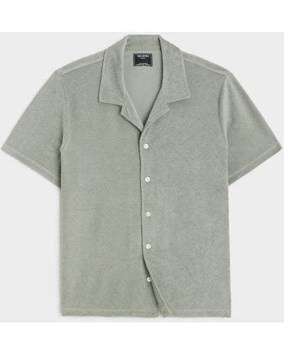 Todd Synder X Champion Cropped Terry Cabana Polo Shirt - Gray