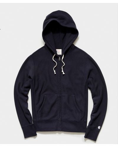 Todd Synder X Champion Midweight Full Zip Hoodie - Blue