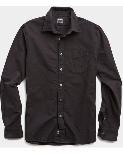 Todd Synder X Champion Japanese Selvedge Oxford Shirt In Black