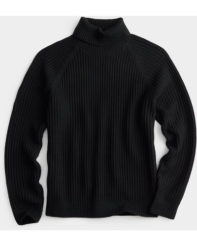 Todd Synder X Champion Fisherman Stitch Ribbed Turtleneck - Black