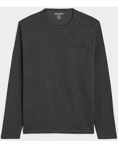 Todd Synder X Champion Linen Jersey Long Sleeve T-shirt - Black