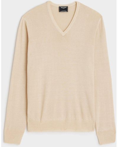 Todd Synder X Champion V-neck Cashmere Sweater - Natural