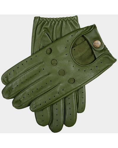 Dents Dents Delta Leather Driving Glove - Green