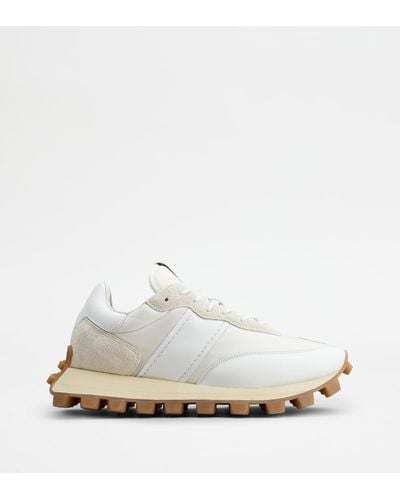 Tod's Trainers In Smooth Leather And Suede - White
