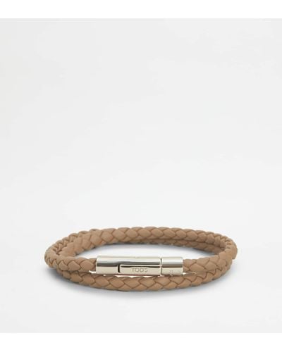 Tod's Mycolors Bracelet In Leather - Natural