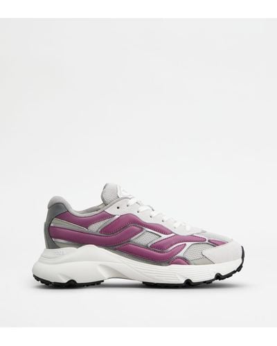 Tod's Trainers In Leather And Technical Fabric - Pink