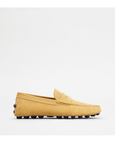 Tod's Gommino Bubble In Suede - Natural
