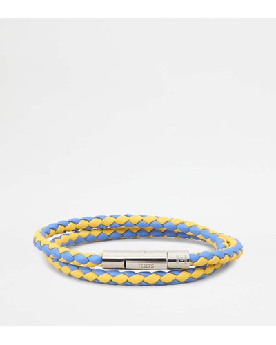 Tod's Mycolors Bracelet In Leather - Blue