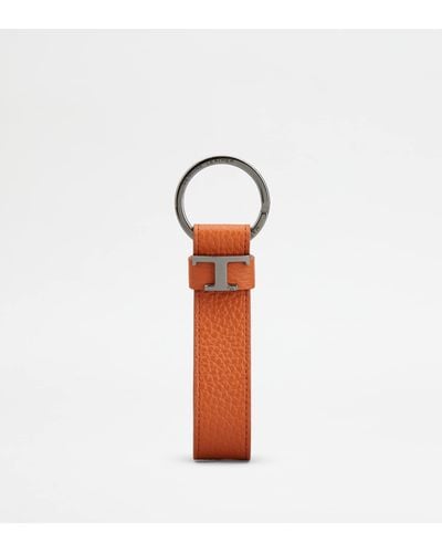 Tod's Key Holder In Leather - White
