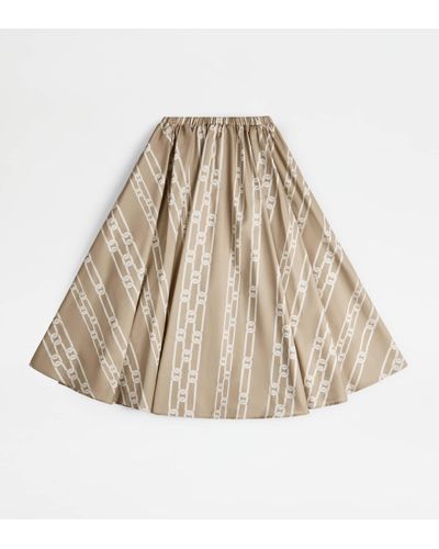 Tod's Wide Skirt - Natural