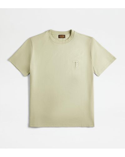 Tod's T-shirt In Jersey - Natural
