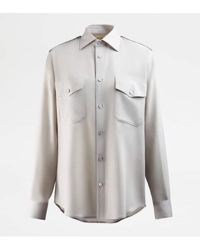 Tod's Shirt In Wool - Grey