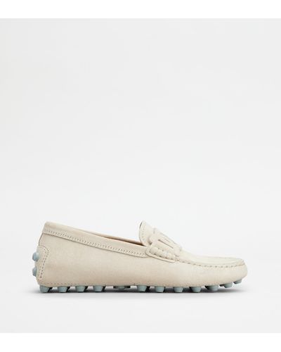 Tod's Kate Gommino Bubble In Suede - White