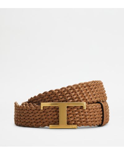 Tod's Timeless Belt In Leather - Brown