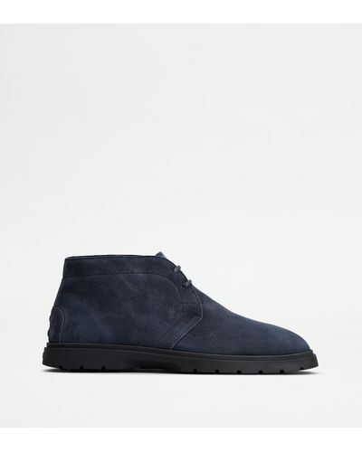 Tod's Desert Boots aus Veloursleder - Blau