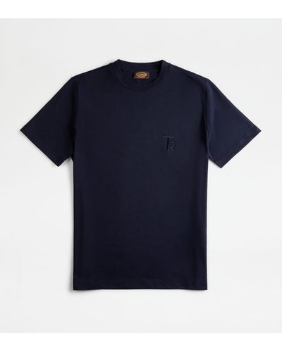 Tod's T-Shirt mit Rundhalsausschnitt - Blau