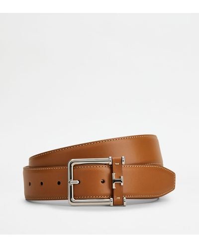 Tod's Belt In Leather - Brown