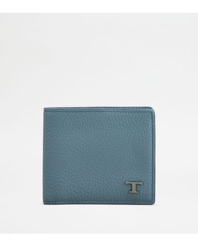 Tod's Wallet In Leather - Blue