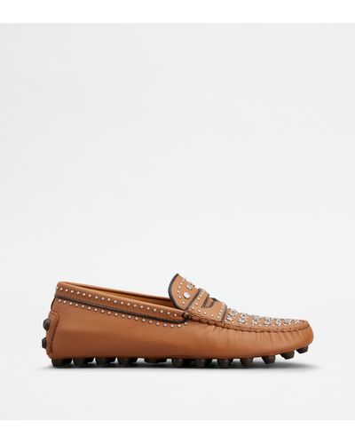 Tod's Gommino Bubble In Leather - Brown