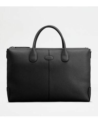 Tod's Di Bag In Leather Large - Black