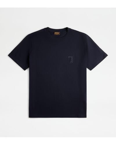 Tod's T-Shirt aus Jersey - Blau