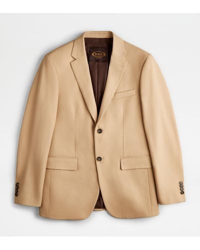 Tod's Blazer In Wool - Natural