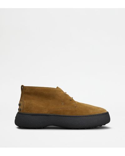 Tod's W. G. Desert Boots In Suede - Multicolor