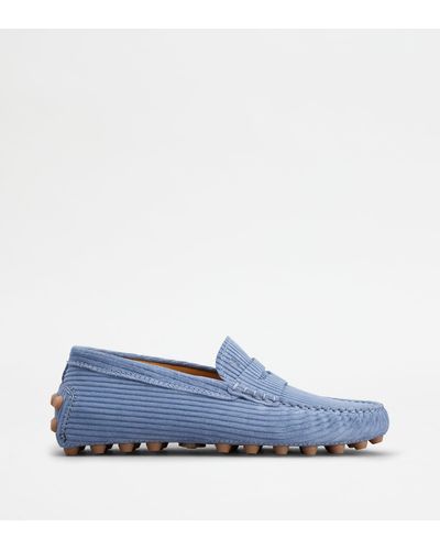 Tod's Gommino Bubble In Leather - Blue