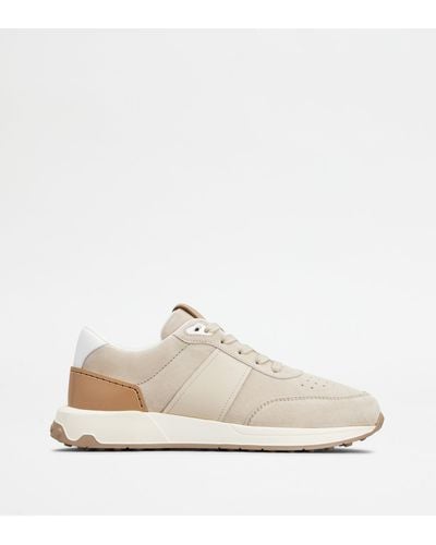 Tod's Sneakers In Suede - White