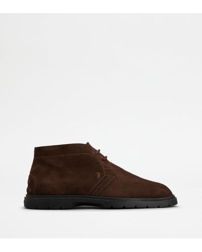 Tod's Desert Boots In Suede - Brown