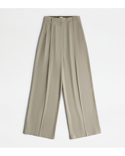 Tod's Trousers With Darts - Grey