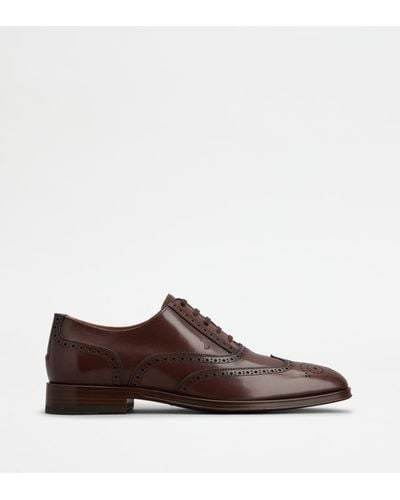 Tod's Lace-ups In Leather - Brown