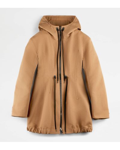 Tod's Parka In Cotton - Brown