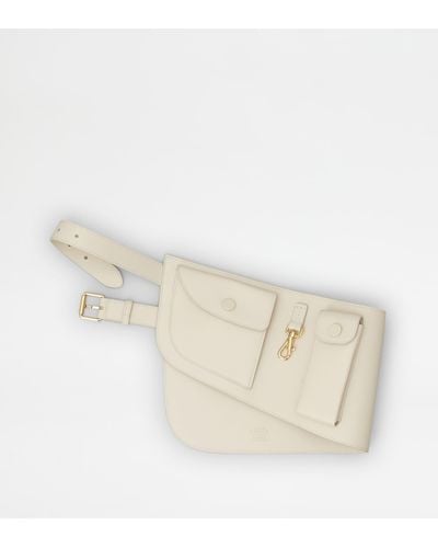 Tod's Utility Belt In Leather - White