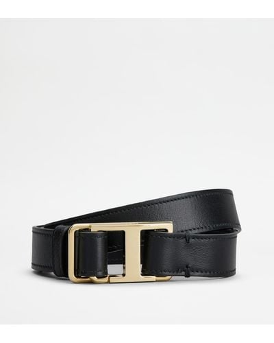 Tod's T Timeless Belt In Leather - Black