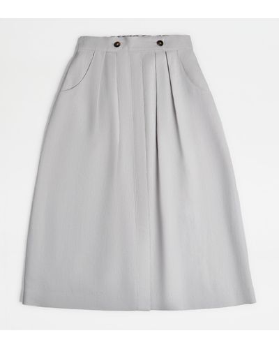 Tod's Skirt In Linen - Grey