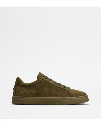 Tod's Sneakers en Cuir Velours - Vert