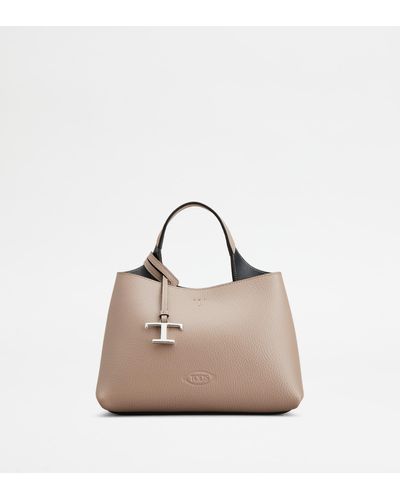 Tod's Bag In Leather Micro - Natural