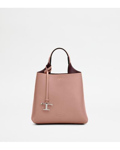 Tod's Bag In Leather Mini - Pink