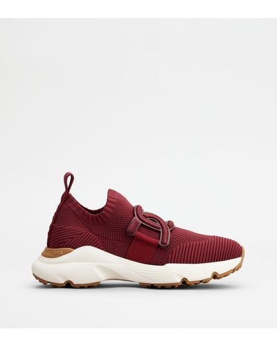 Tod's Slip-on-Sneakers Kate aus Stoff - Rot