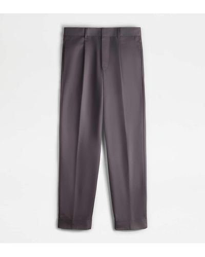 Tod's Trousers With Darts - Grey