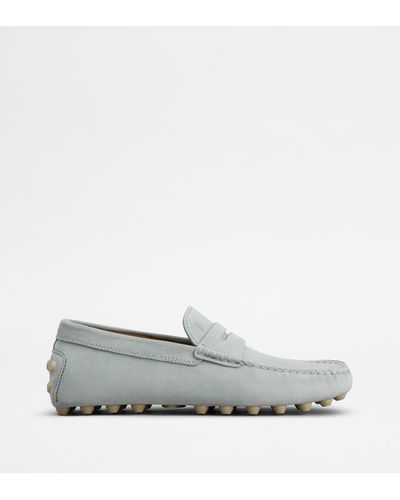 Tod's Gommino Bubble In Suede - White