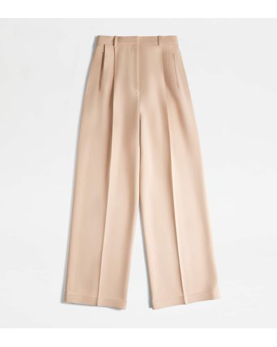 Tod's Trousers With Crease - Natural