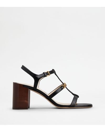 Tod's Sandals In Leather - Multicolour