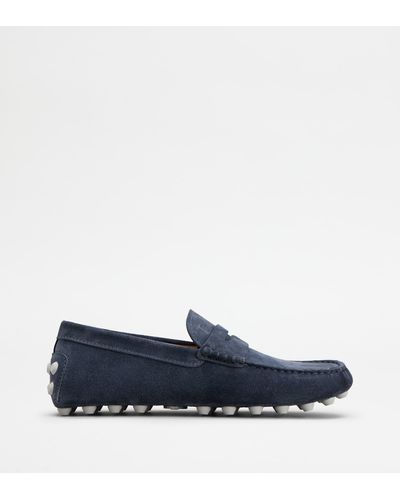 Tod's Gommino Bubble In Suede - Blue